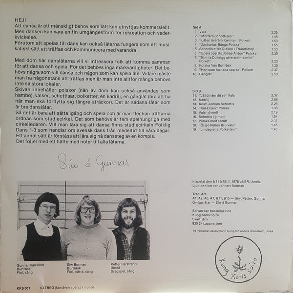 Siw Å Gunnar – Äldre Danslåtar Från Västerbotten, image 2