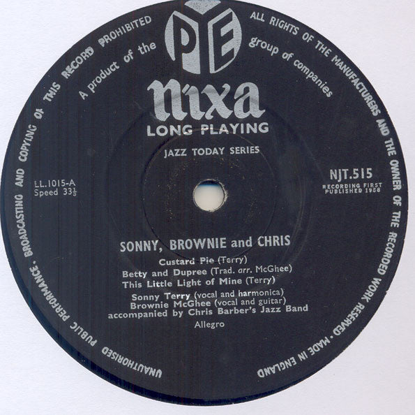 Sonny Terry / Brownie McGhee / Chris Barber's Jazz Band – Sonny, Brownie And Chris, image 4