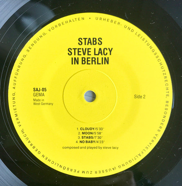 Steve Lacy – Stabs / Solo In Berlin, image 4