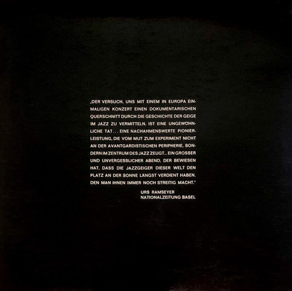 Stuff Smith / Stephane Grappelly / Svend Asmussen / Jean-Luc Ponty – Violin-Summit, image 3