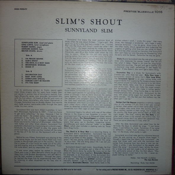 Sunnyland Slim – Slim's Shout, image 2