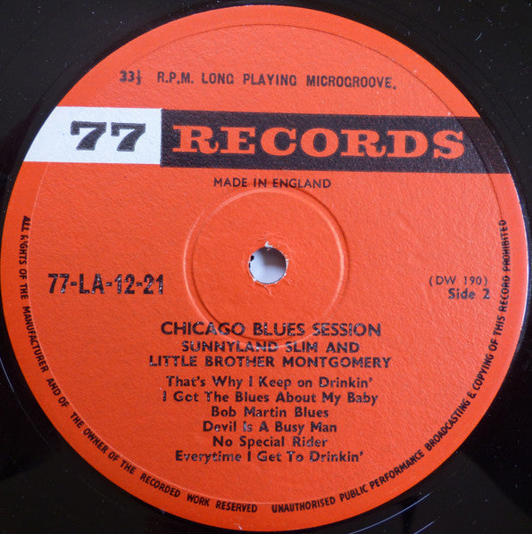 Sunnyland Slim And Little Brother Montgomery – Chicago Blues Session, image 4