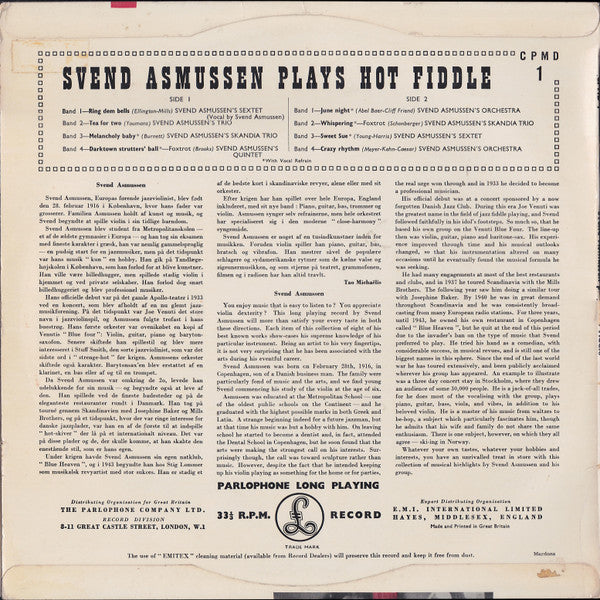 Svend Asmussen – Plays Hot Fiddle, image 2