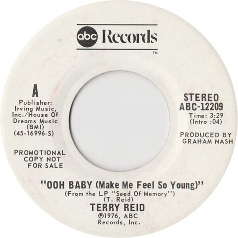 Front cover of Terry Reid – Ooh Baby (Make Me Feel So Young), ABC Records, US, 1976