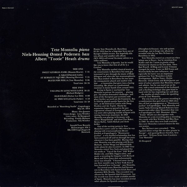 Tete Montoliu Trio – Catalonian Fire, image 2