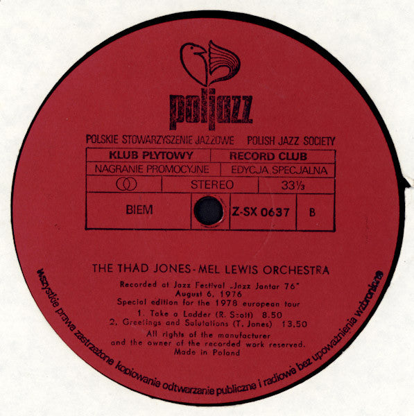 Thad Jones · Mel Lewis Orchestra – Live At Jazz Jantar, image 4