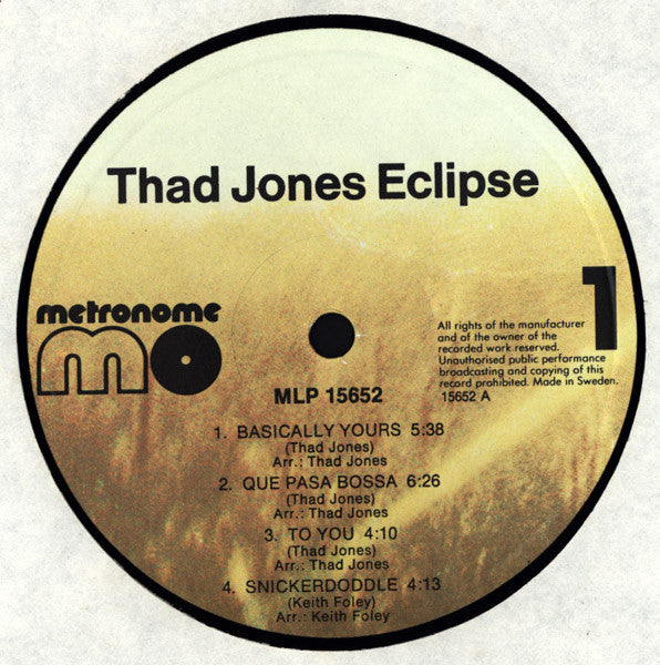 Thad Jones Eclipse – Thad Jones Eclipse, image 5