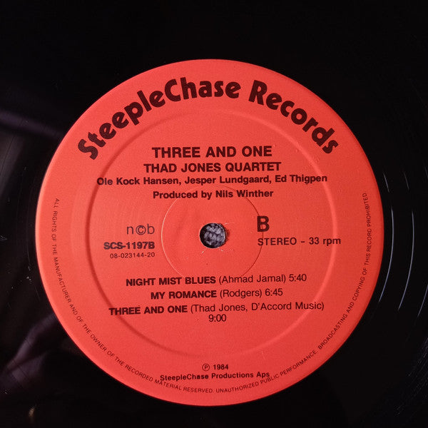 Thad Jones Quartet – Three And One, image 4