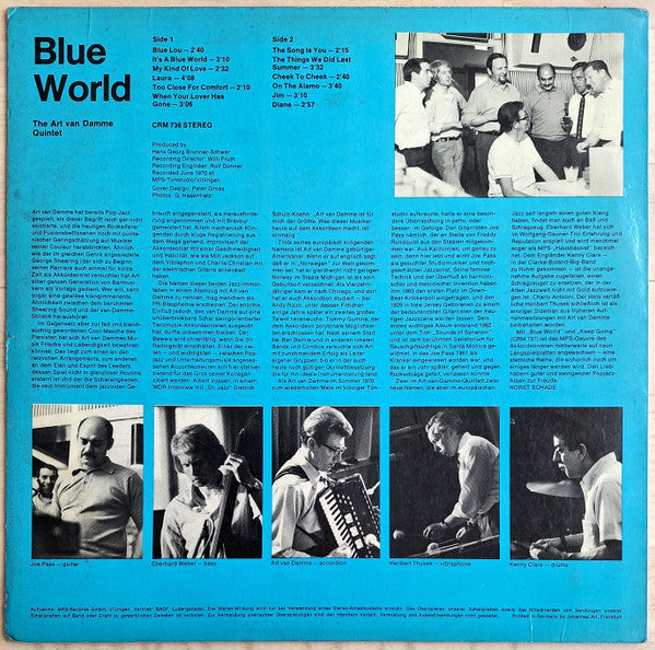 The Art Van Damme Quintet – Blue World, image 2