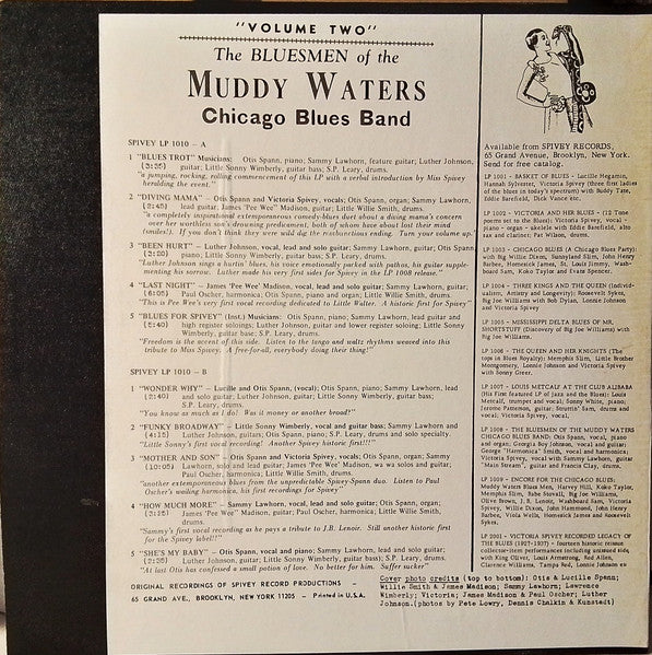 The Bluesmen Of The Muddy Waters Chicago Blues Band – Volume 2, image 2