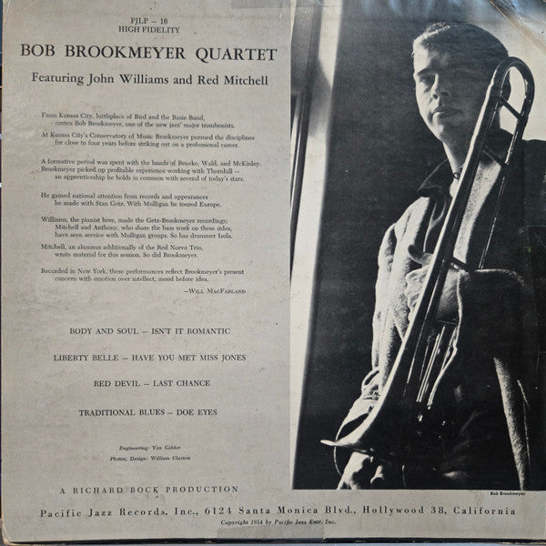 Bob Brookmeyer Quartet featuring John Williams And Red Mitchell – Bob Brookmeyer Quartet, image 2