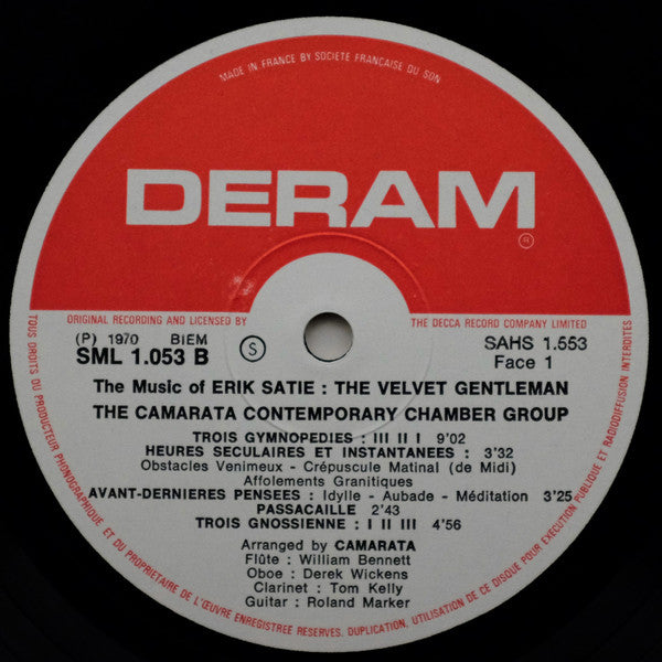 The Camarata Contemporary Chamber Group, Erik Satie – The Music Of Eric Satie: The Velvet Gentleman, image 3