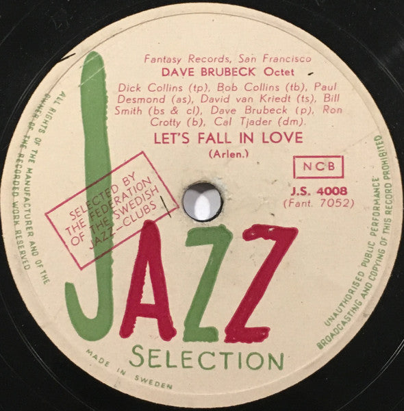 Dave Brubeck Octet – Love Walked In / Let's Fall In Love, image 2