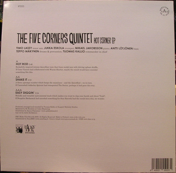 The Five Corners Quintet – Hot Corner EP, image 2