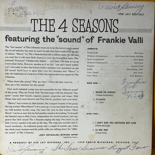 The 4 Seasons – The 4 Seasons Sing, image 2