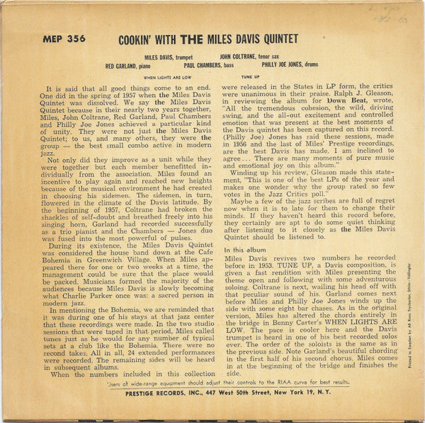 The Miles Davis Quintet – Cookin', image 2