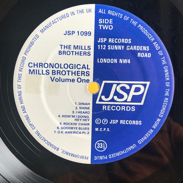 The Mills Brothers – From The Beginning, Chronological Mills Brothers Volume One, image 4