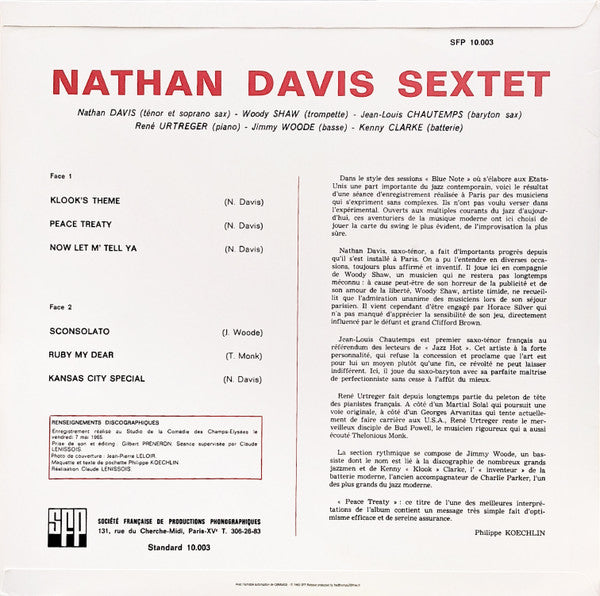 Nathan Davis Sextet – Peace Treaty, image 2