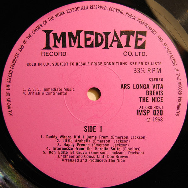 The Nice – Ars Longa Vita Brevis, image 3