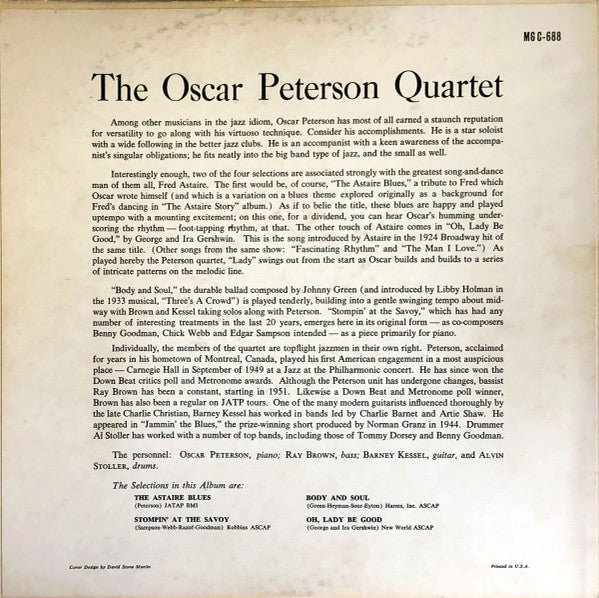 Oscar Peterson Quartet – Oscar Peterson Quartet, image 2