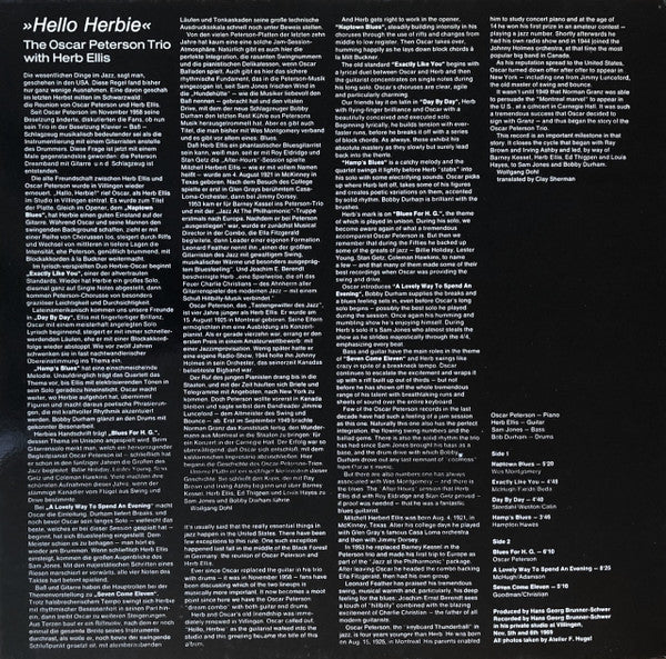 The Oscar Peterson Trio With Herb Ellis – Hello Herbie, image 2