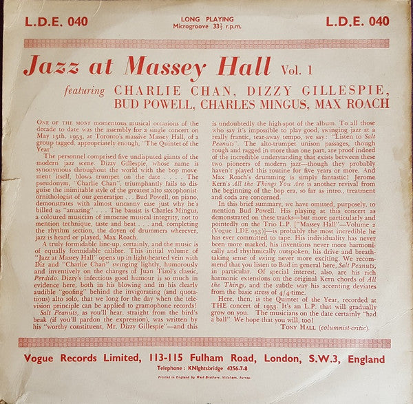 The Quintet Of The Year – Jazz At Massey Hall Volume 1, image 2