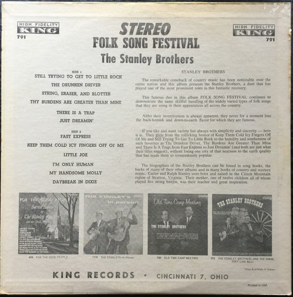 The Stanley Brothers – Folk Song Festival, image 2