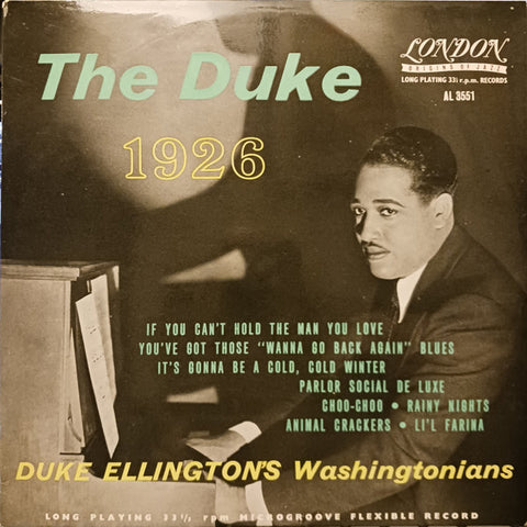Front cover of Duke Ellington's Washingtonians – The Duke 1926, London Records, UK, 1956