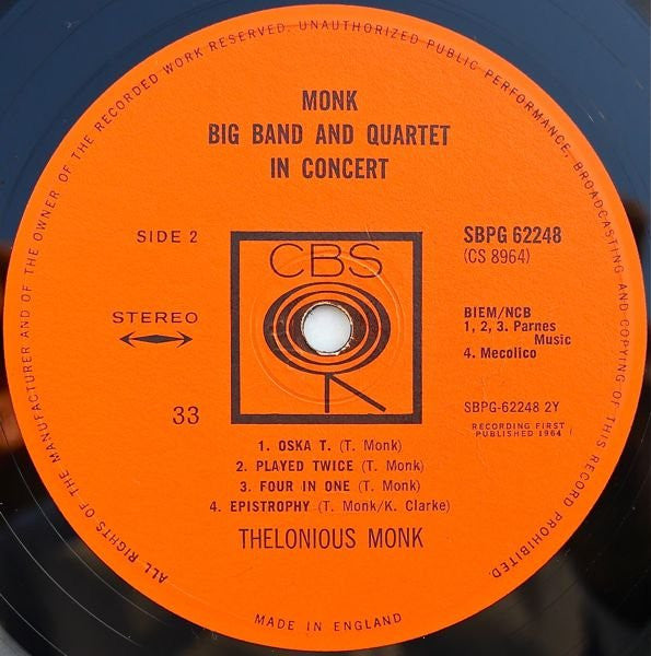 Thelonious Monk – Big Band And Quartet In Concert, image 4
