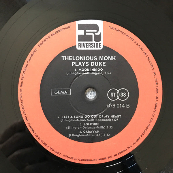Thelonious Monk – Thelonious Monk Plays Duke, image 4