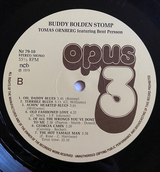 Tomas Örnberg Featuring Bent Persson – Buddy Bolden Stomp, image 4