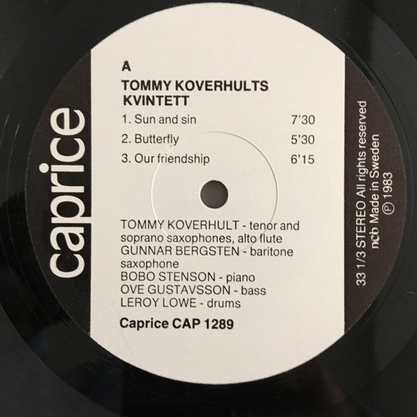 Tommy Koverhults Kvintett – Tommy Koverhults Kvintett, image 5
