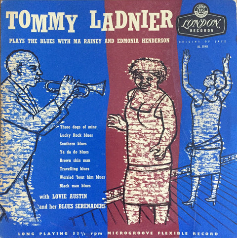 Front cover of Tommy Ladnier – The Blues With Ma Rainey And Edmonia Henderson, London Records, UK, 1955