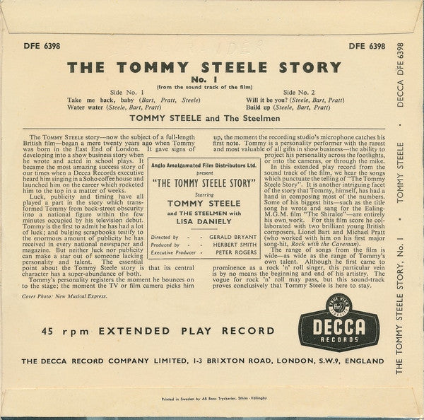 Tommy Steele And His Steelmen – The Tommy Steele Story No. 1, image 2
