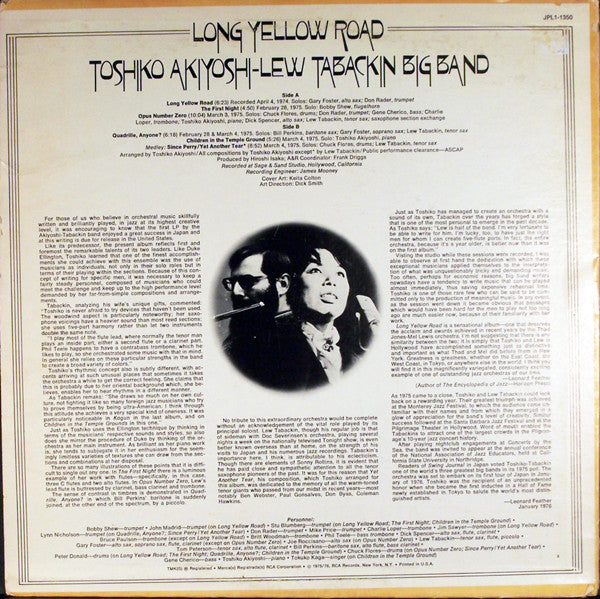 Toshiko Akiyoshi-Lew Tabackin Big Band – Long Yellow Road, image 2