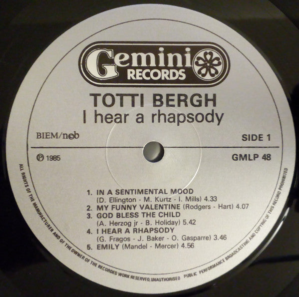 Totti Bergh – I Hear A Rhapsody, image 3