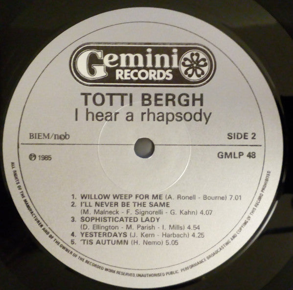 Totti Bergh – I Hear A Rhapsody, image 4