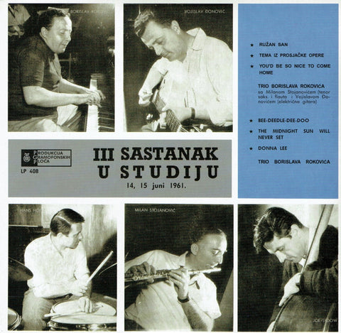 Front cover of Trio Borislava Rokovića – III Sastanak U Studiju (3rd Meeting In Studio), Cosmic Sounds, UK, 2002