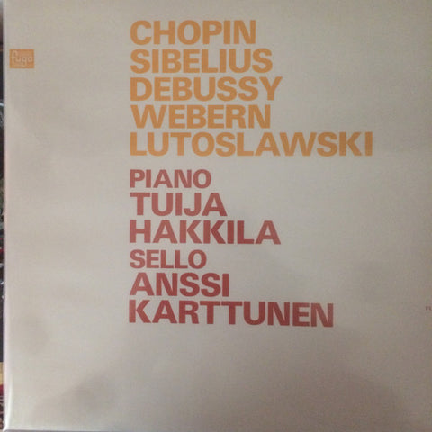 Front cover of Tuija Hakkila / Anssi Karttunen – Chopin - Sibelius - Debussy - Webern - Lutoslawski, Fuga, Finland, 1984