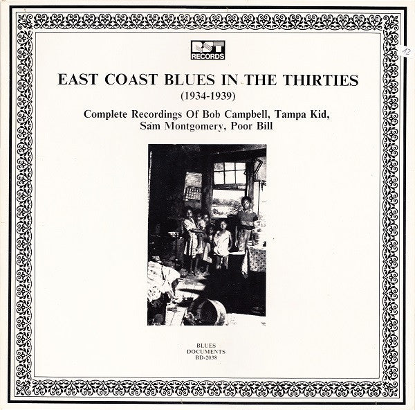 Front cover of Various – East Coast Blues In The Thirties (1934-1939), RST Records, Austria, 1988