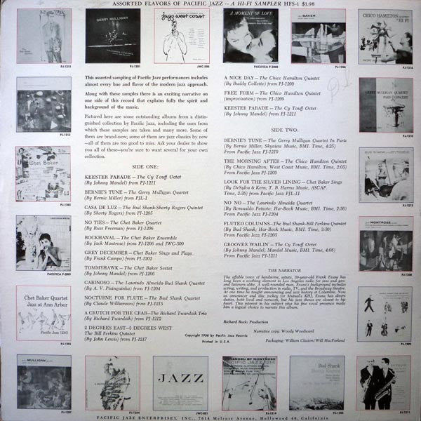 Various – Assorted Flavors Of Pacific Jazz - A Hi-Fi Sampler, image 2