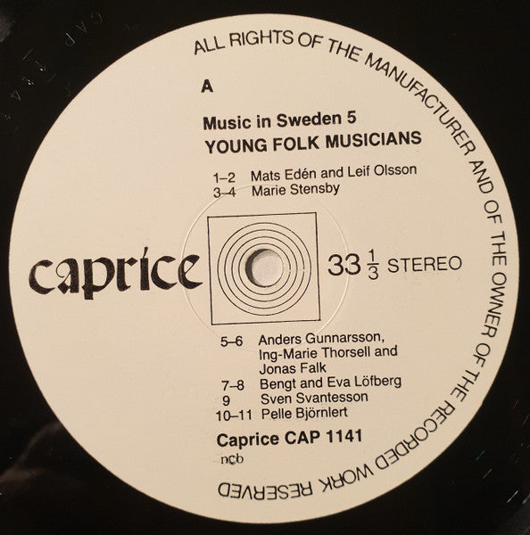 Various – Music In Sweden 5: Young Folk Musicians, image 5