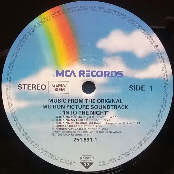 Various – Into The Night (Music From The Original Motion Picture Soundtrack), image 3
