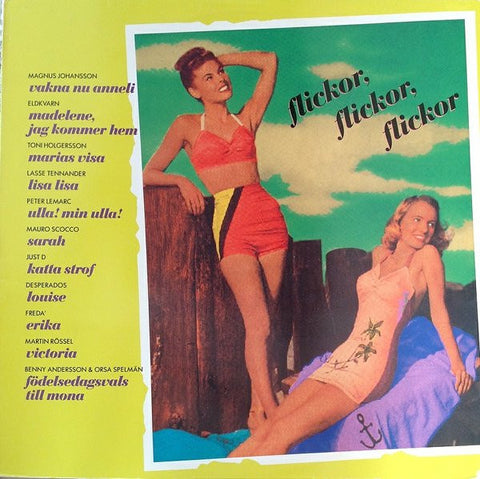 Front cover of Various – Flickor, Flickor, Flickor, MNW, Sweden, 1991