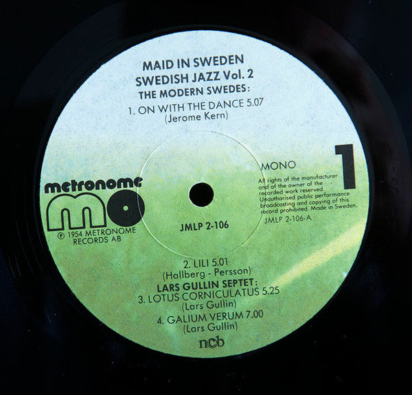 Various – Maid In Sweden - Swedish Jazz 1954-1961 Vol. 2, image 4