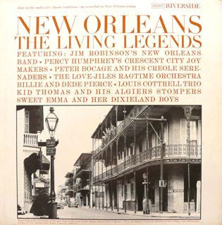 Front cover of Various – New Orleans: The Living Legends, Riverside Records, US, 1961