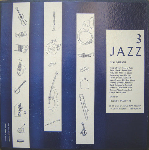 Front cover of Various – Jazz Volume 3: New Orleans, Folkways Records, US, 1951