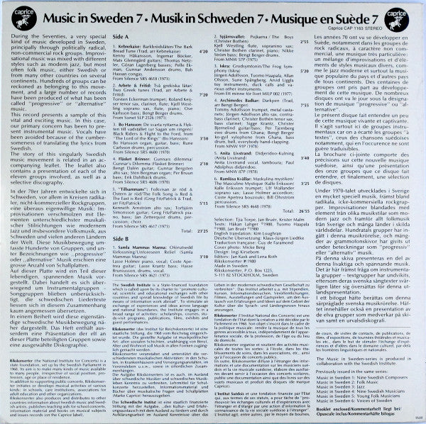 Various – Music In Sweden 7: Alternative Instrumental Music, image 2