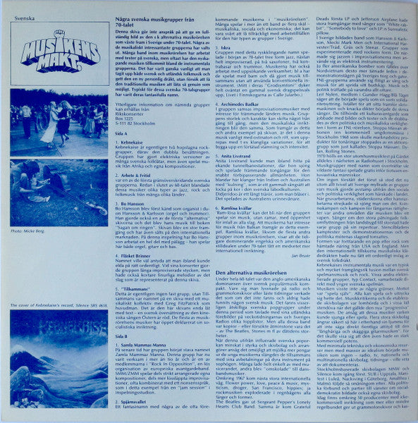 Various – Music In Sweden 7: Alternative Instrumental Music, image 4