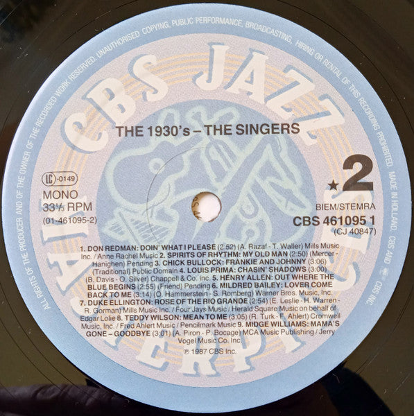 Various – The 1930's -The Singers, image 4
